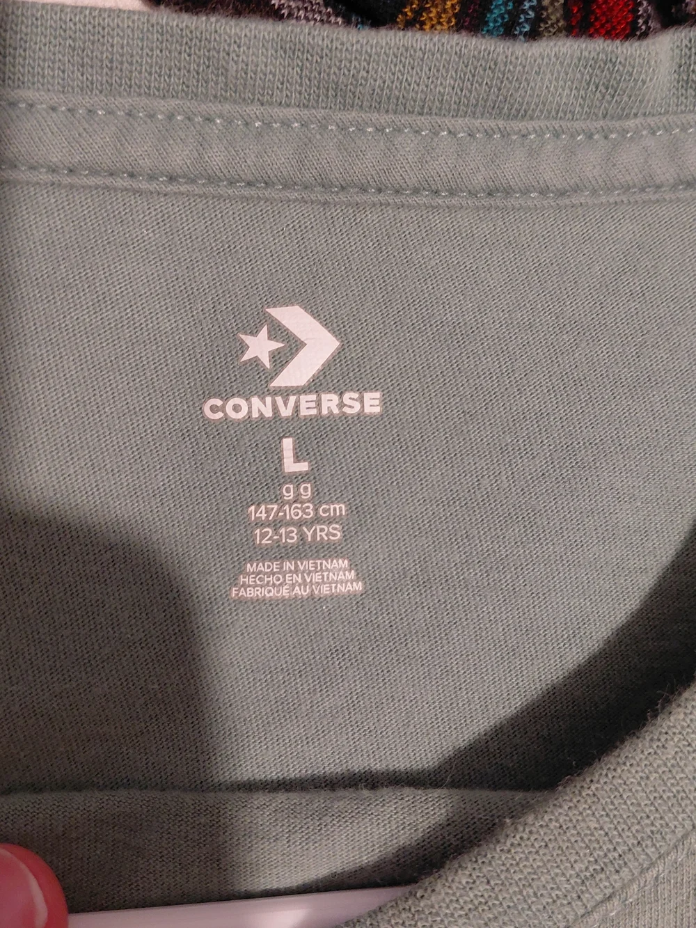 Converse Kids Short Sleeve Tee in Light Gray with Navy Logo